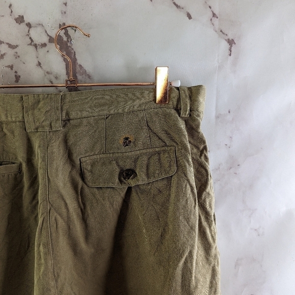 Tommy Bahama Shorts Mens 34 Brown Silk 8 9 Inch Beach Vacation Summer Pleated - Picture 11 of 12